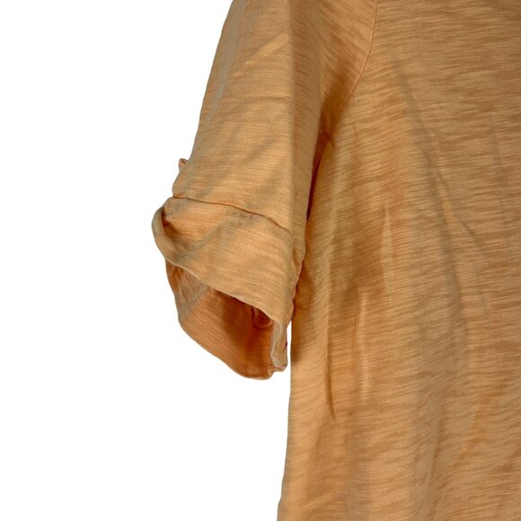 Chicos Ultimate Tee Womens Beige Roll Tab Sleeve Casual Top Size XXL - Picture 5 of 10